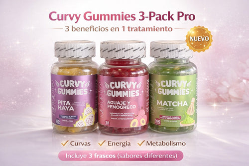Reduce la hinchazón y mejora tu silueta con Curvy Gummies 3-Pack Pro