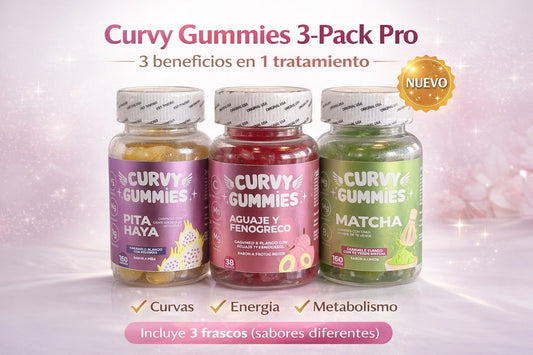 Reduce la hinchazón y mejora tu silueta con Curvy Gummies 3-Pack Pro