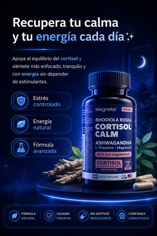 Ansiedad, cansancio y mente saturada… equilibra tu cuerpo con Cortisol Calm